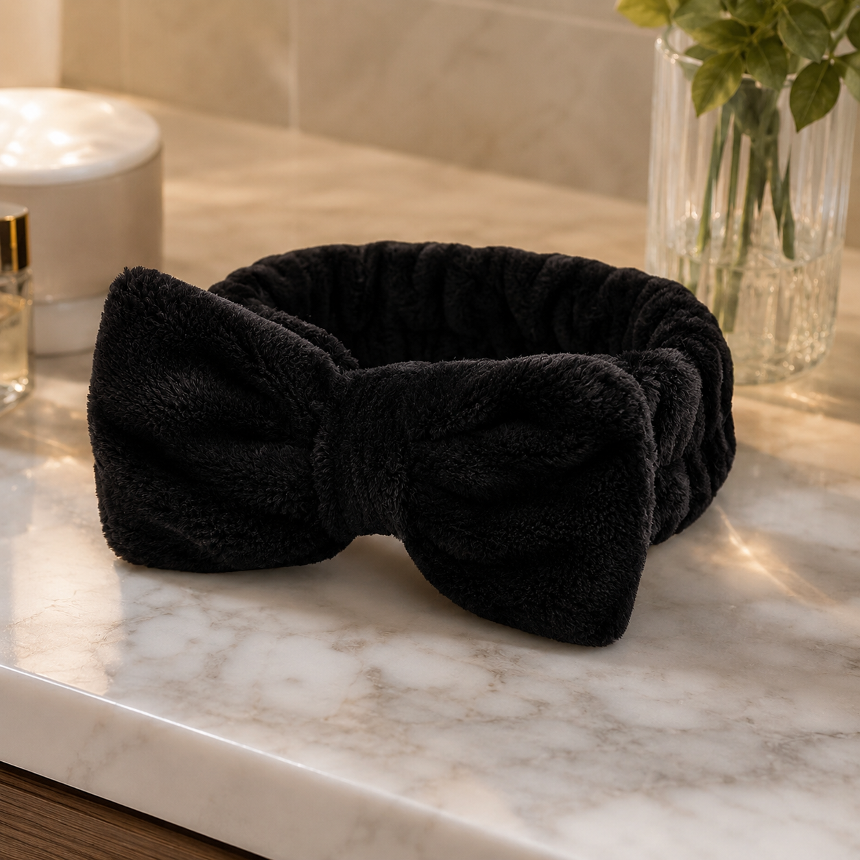 Bandeau spa nœud packaging cadeau beauté premium – Satinoria
